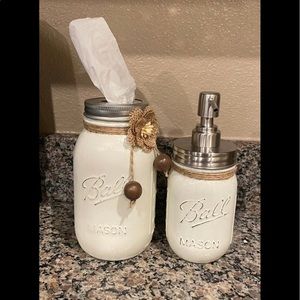 mason jar vanity set